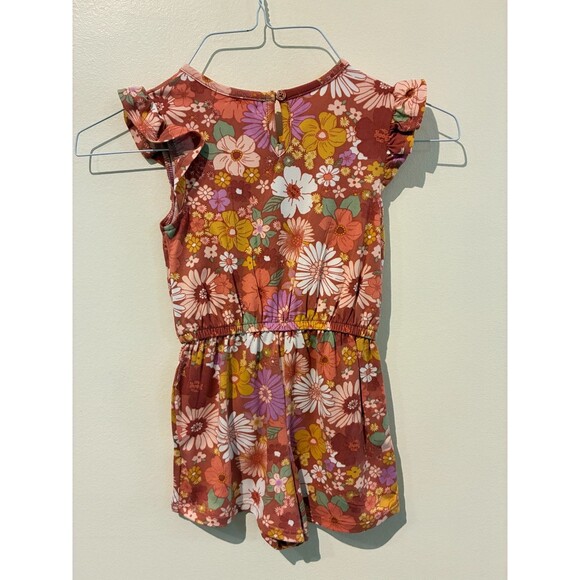 NWOT Btween Pink Floral Romper - Girls 4 - Picture 2 of 3